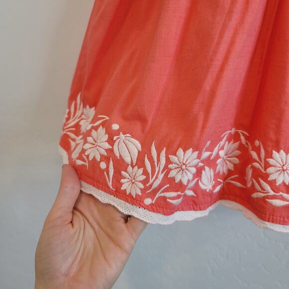 NWOT Rachel Zoe Bow Strap Embroidered Coral Shirt Size 3T - Picture 6 of 9